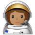 👩🏽‍🚀 woman astronaut: medium skin tone display on Samsung